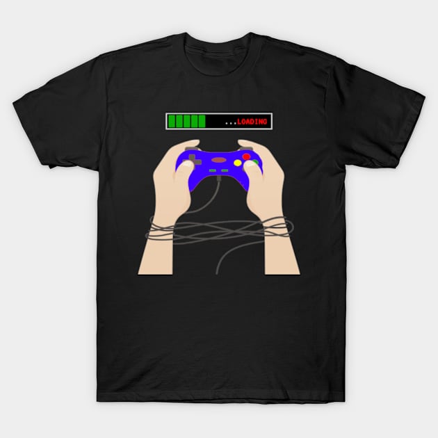 video-games-addiction-concept-design T-Shirt by kedesign1